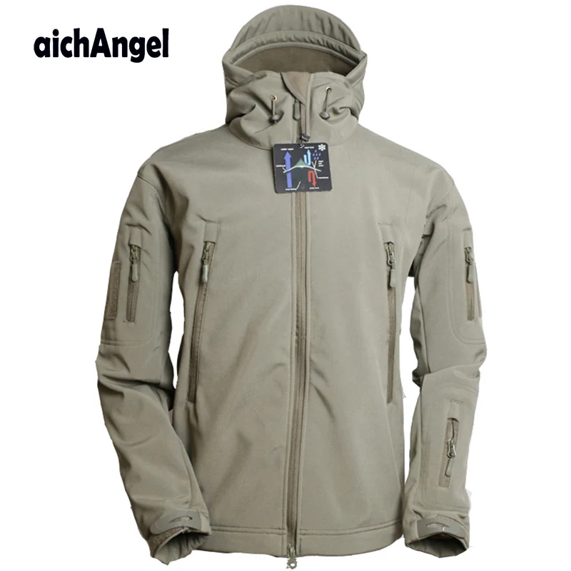 

Army Military Tactical Jacket Men Soft Shell Waterproof Windproof Man Jacket Coat Hunter Camouflage Hoody Jacket