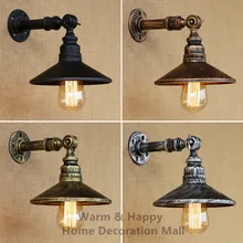 Деревенская Стилизация под водопроводную трубу Ретро Лофт Промышленные винтажные Настенные светильники для дома открытый бра на внутреннюю стену Apliques Pared