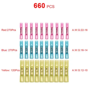 

Hilitchi 22-16 16-14 12-10 Gauge Nylon Heat Shrink Waterproof Butt Splice Electrical Insulated Terminals Connectors Kit