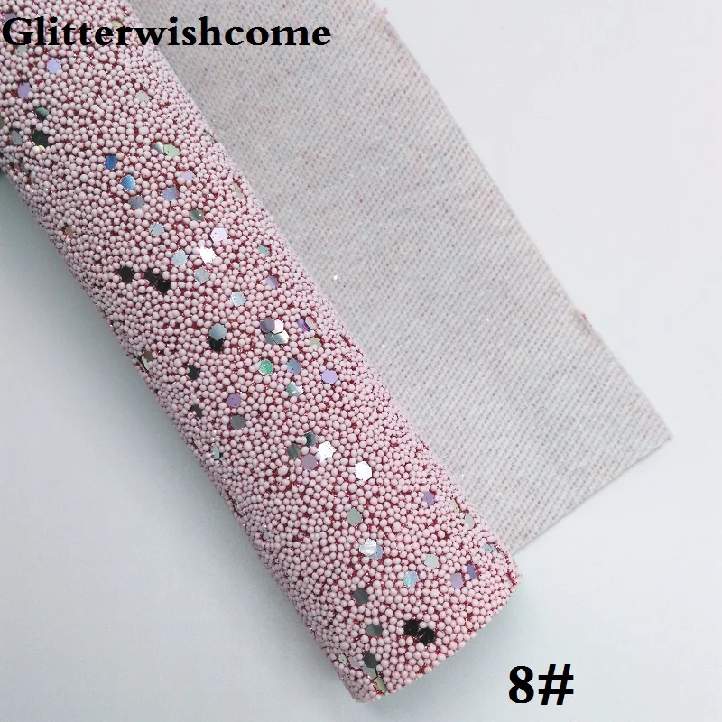 Glitterwishcome 21X29 см A4 размер винил для бантов жемчуг блеск кожаные листы для бантов, GM246A - Цвет: 8