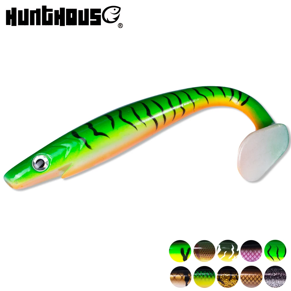 Hunthouse 2 шт./лот pro shad Щука приманка 20 см 50 г Краска Печать приманка весло хвост shad силиконовая souple leurre натуральный мускусный