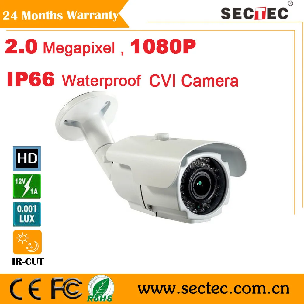 

2.0 Megapixel IMX322 chip IP66 Waterproof CVI Camera 1080P with IR CUT, 3.0 Megapixel 2.8-12mm Manual zoom lens HD CCTV Camera