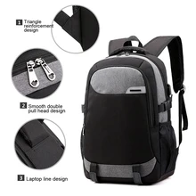 Модный мужской рюкзак, многофункциональный рюкзак для ноутбука, usb зарядка, водонепроницаемая школьная сумка, рюкзак через плечо, сумка