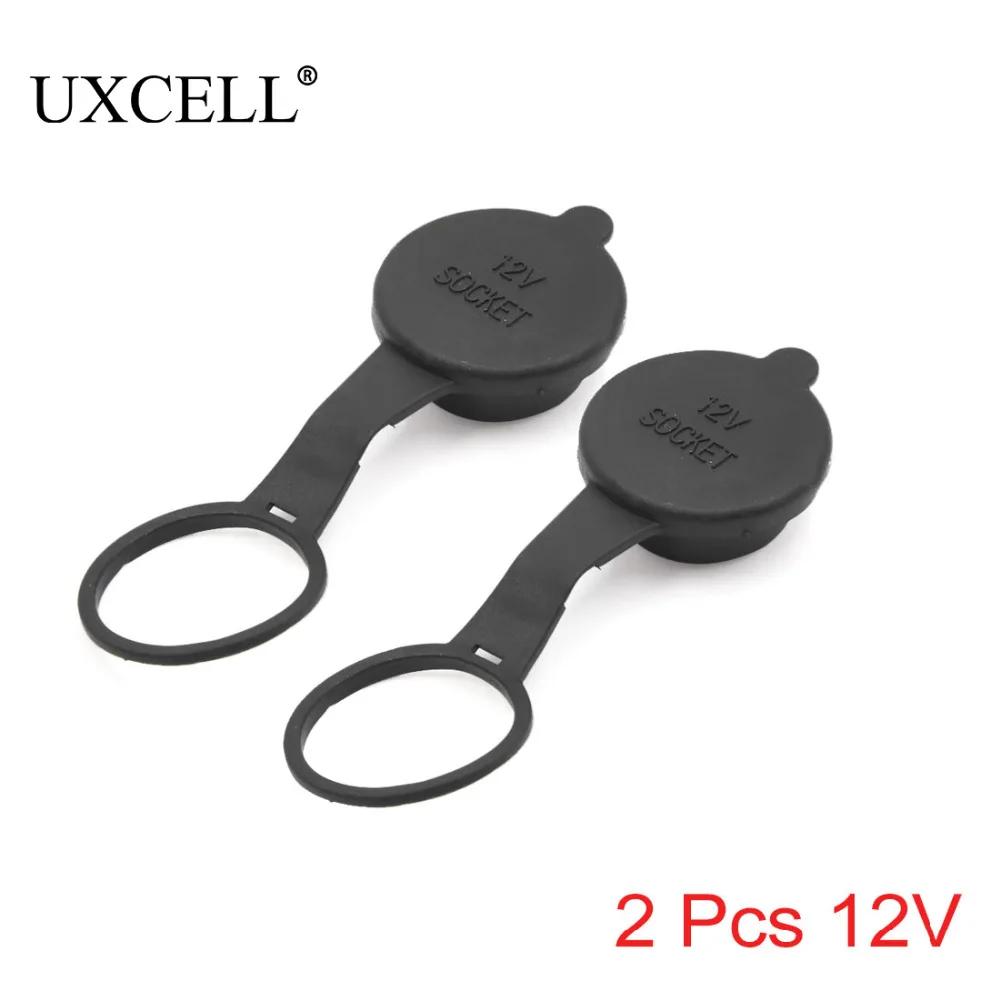 

UXCELL 2pcs Rubber 8.2 x 3 x 1.4cm / 3.2" x 1.2" x 0.6" Black Car Cigarette Lighter Socket Waterproof Cover Cap 12V Outlet Lid