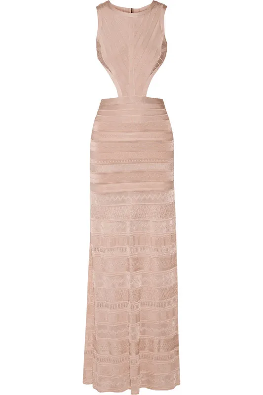 

Long Bandage Dress 2016 New Arrival Black Pointelle High Quality HL Bandage Gown for Women