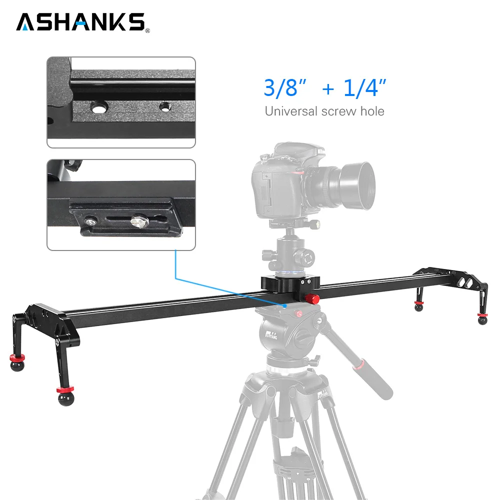 ASHANKS 100cm/39.37'' Camera Slider Aluminum Alloy Damping Slider Track Video Stabilizer Rail Track Slider for DSLR or Camcorder