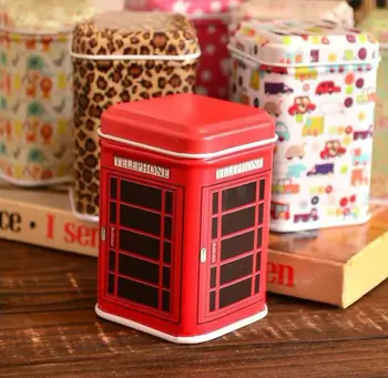 

200 PCS Metal Little Tin Box Cute Caddy Cartoon Storage Practical Mini Iron Square Tin Box Free shipping SN1503
