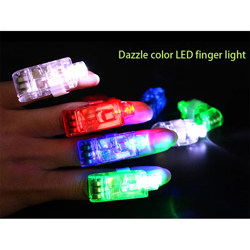 

Finger Laser Light Color Light Ring Colorful LED Finger Light Dazzle Color Finger Lamp Toy 5pcs/lot