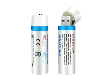

40%OFF 4PCS 3.7V 18650 Battery 1400mAh li-ion Lithium ion Rechargeable Batteries USB cell with LED Indicator Eco package
