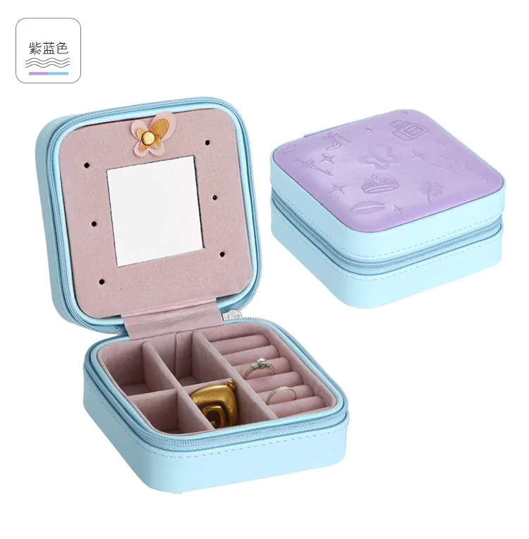 Jewelry Packaging Box Casket Box For Exquisite Makeup Case Cosmetics Beauty Organizer Container Boxes Graduation Birthday Gift