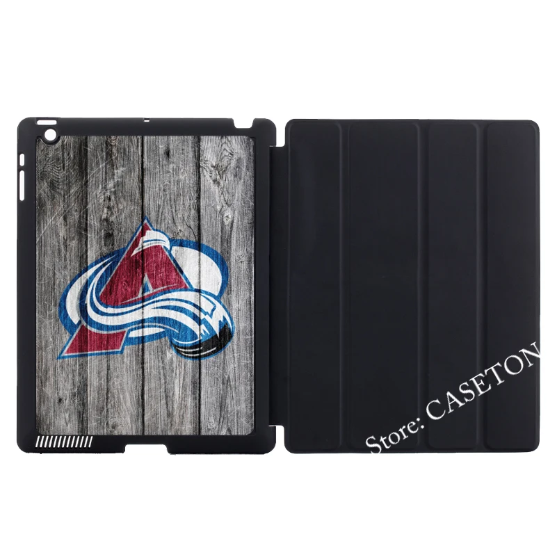 Colorado Avalanche Hockey Team Stand Folio Cover Case For Apple iPad