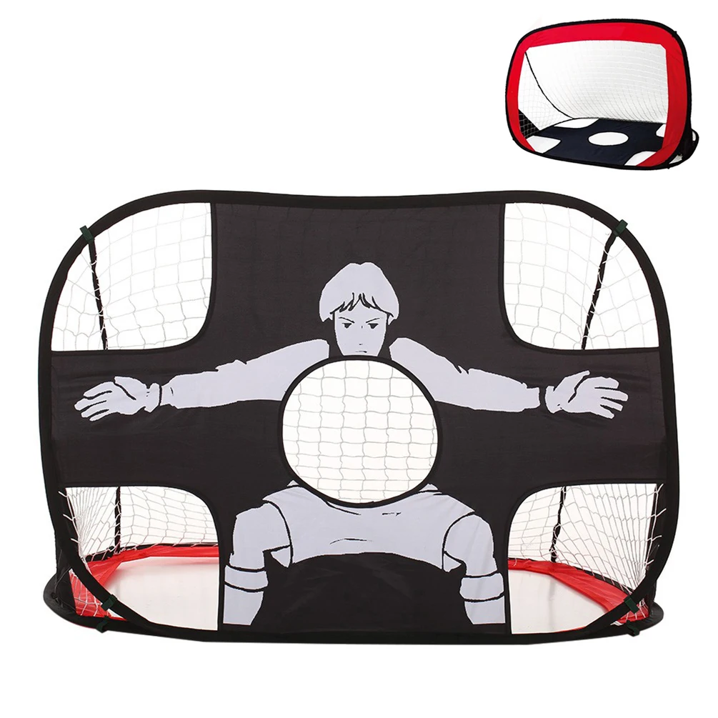 

RUNACC 2 in 1 Kids Soccer Goal Pop Up Soccer Net Foldable Soccer Target Portable Football Training Net with Carry Bag Indoor