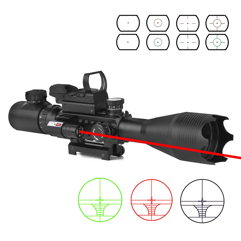 Оптический прицел 4-16x50EG прицел HD101 красный точечный лазерный прицел компактный 3 в 1 комбинированный снайперский охотничий прицел Коллиматорный прицел