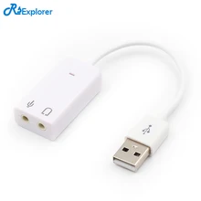 RSExplorer Professional USB 2 0 External USB Sound Card 7 1 Channel 3D Audio Sound Adapter