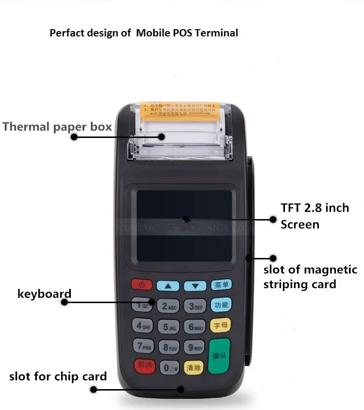 Портативный pos-терминал 8210 для онлайн-или офлайн-оплаты с NFC считывателем