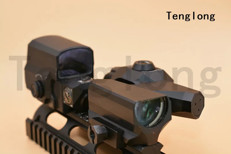 

NEW Dual-Enhanced View Optic D-EVO Reticle Rifle Scope Magnifier with LCO Red Dot Sight Reflex Sight