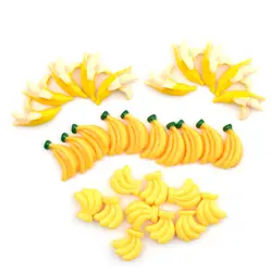 5 шт. искусственные Искусственные Поддельные миниатюрные еда фрукт банан Kawaii DIY украшения аксессуары играть кукольный домик декоративное