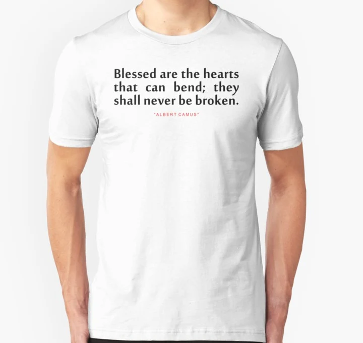 Мужская футболка с коротким рукавом Blessed are the... Альберт камус вдохновляющая