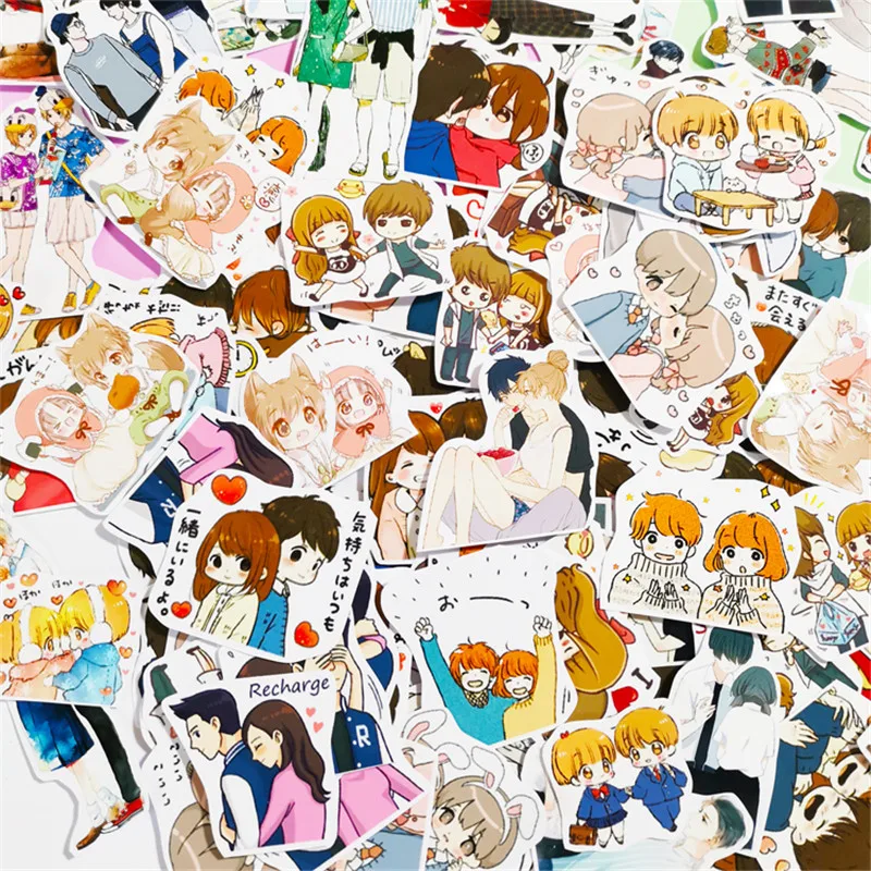 

220pcs/packs Stickers Romantic couple scrapbooking handbook kawaii cartoon DIY diary Label bullet journal sticker girl pegatinas