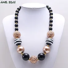 MHS. SUN Модное детское ожерелье с бусинами для мальчиков, очаровательное детское массивное ожерелье из жевательной резинки для подарка, ожерелье-чокер, массивное ювелирное изделие, 1 шт