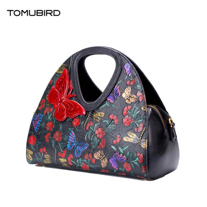 

TOMUBIRD 2019 new Cowhide women genuine leather bag Embossing Leather schoudertas dames tote women genuine leather handbags