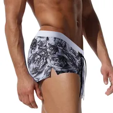 Лето г. Мужской купальный костюм модные для мужчин пикантные градиент мужские шорты для купания пляжные плавательные шорты трусы боксеры пляжные Surf плавани