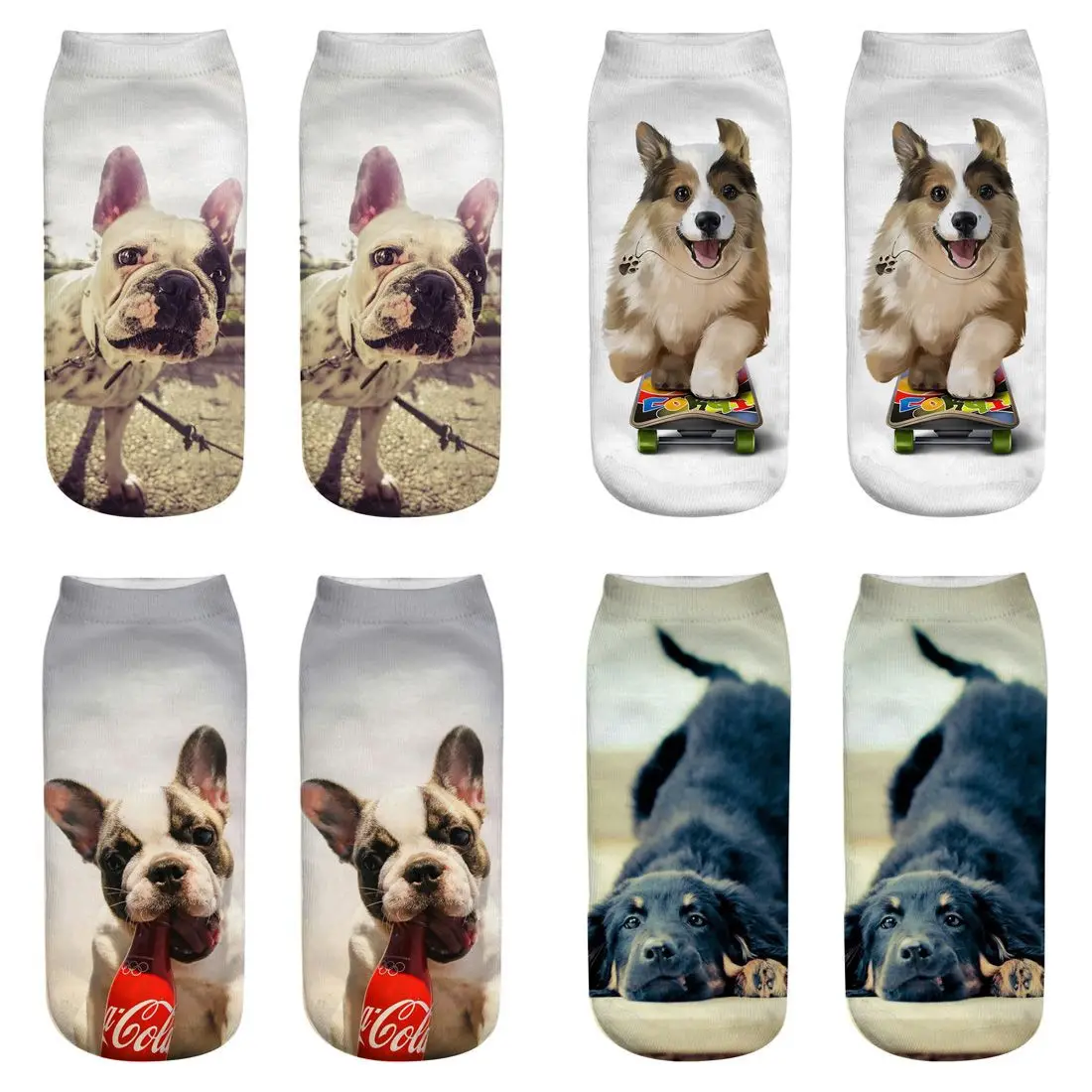 

RUNNING CHICK New dog 3D printed socks wholesales