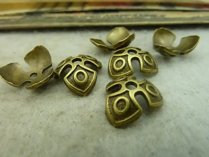 

100Pcs Antique Bronze Beads Cap DIY Jewelry Findings
