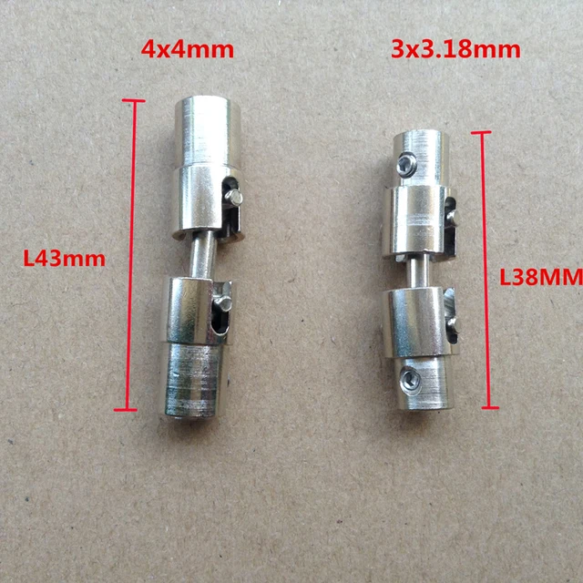 1pc 3x3.18mm/4x4mm Stainless Steel Universal Joint For FT011 FT012 RC