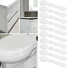 New 10 Pcs Child Infant Baby Kids Drawer Door Cabinet Cupboard Toddler Safety Locks fa 92 baby infant child multi function rotatable drawer safety locks white