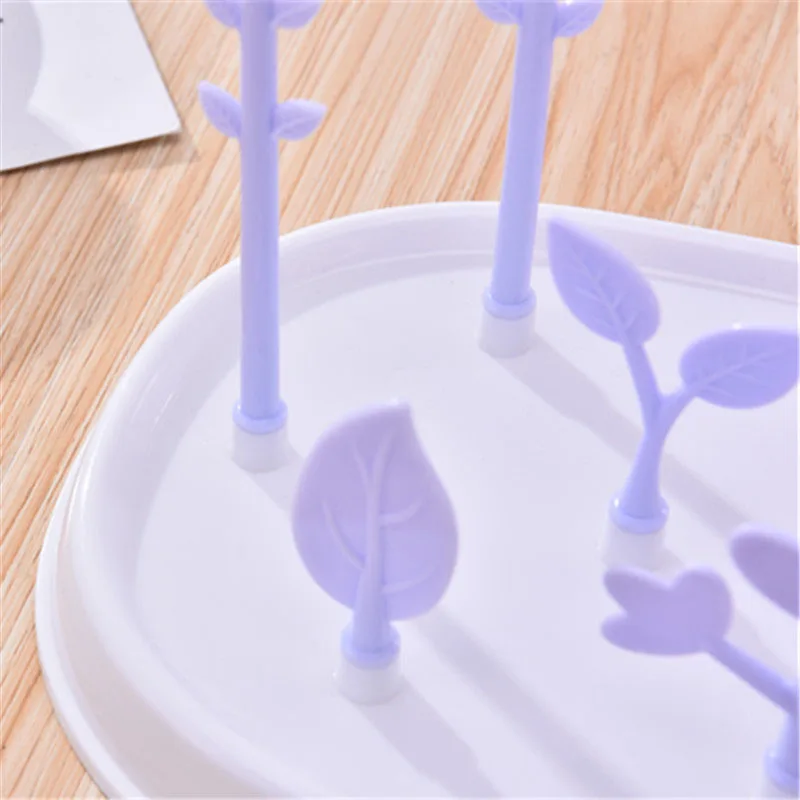 1pcs Portable Home Baby Bottle Holder Bracket Detachable Flower-shaped Drain Rack For Living Room Drying Rack