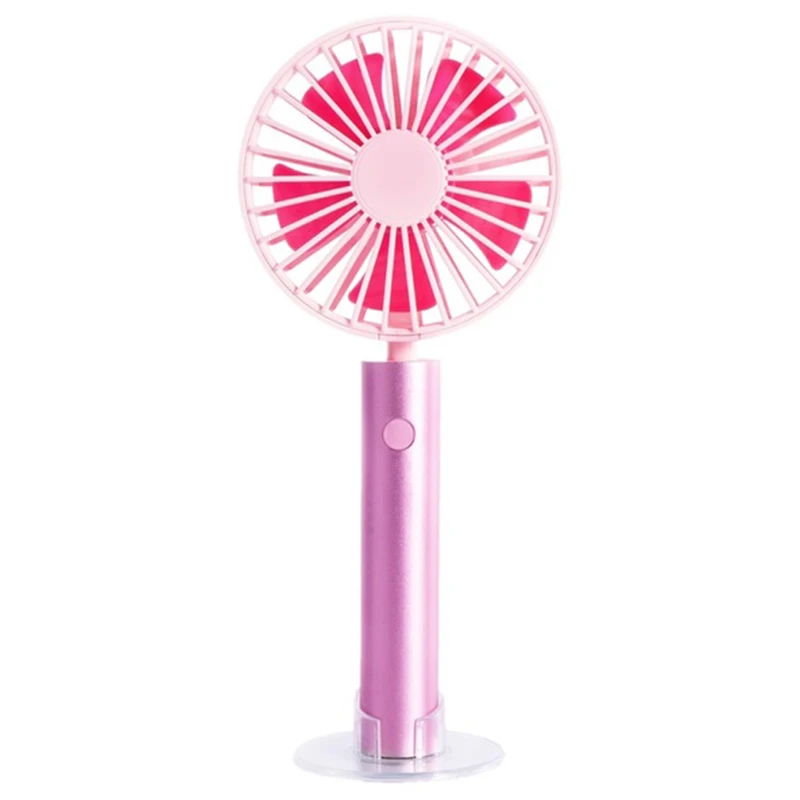 

Usb 5V Simple Home Appliances Aluminum Handheld Fan Portable For Outdoor Rosegold