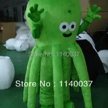 Талисман зеленый костюм осьминога костюм морских животных костюм осьминога te наряд костюм кунг-фу панды