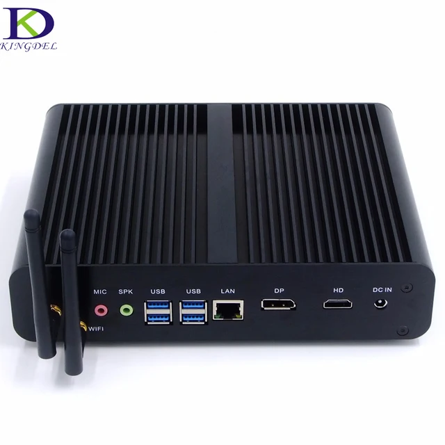 Best Price Kingdel New Fanless Mini PC 4K HTPC, Intl 7th Gen. i7-7500U , 6th Gen. i7-6600U CPU With 8GB RAM 1TB HDD,1*DP+1*HDMI,Windows10