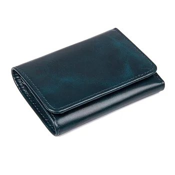 

Retro Fashion Organizer Wallets Short Mens Genuine Leather Solid Hasp Wallet Wholesale