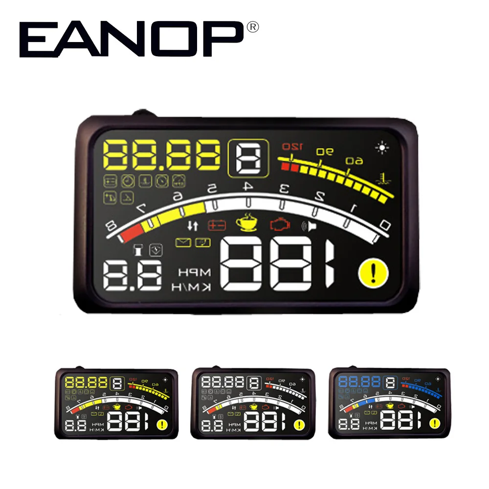 

EANOP HUD 5.5 inch Head-up Display Speedometer Windshield Car Projector OBD trip computer for Audi,Toyota,Honda etc