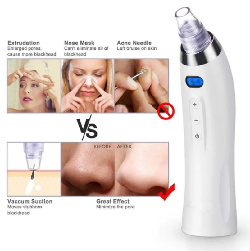

Skin Care Pore Vacuum Blackhead Remover Acne Pimple Removal Vacuum Suction Tool Face Clean Facial Machine