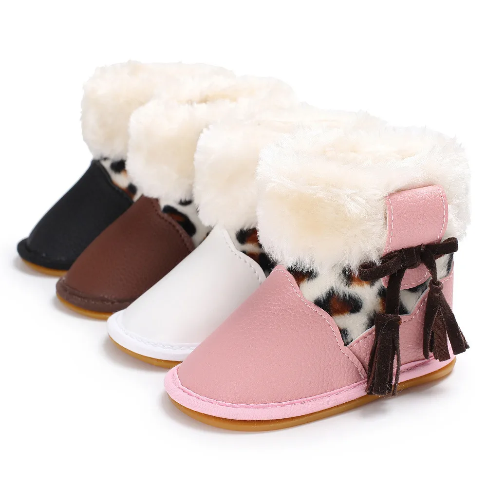 Telotuny для маленьких девочек мальчиков мягкие пинетки зимние сапоги для малышей новорожденных потепления обувь модные хлопковые