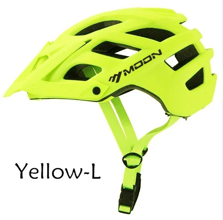 MOON велосипедный шлем MTB Велоспорт велосипед спортивный защитный шлем внедорожный супер горный велосипед велосипедный шлем Защитная крышка HB3-7 - Цвет: Yellow - L