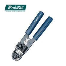 Pro'skit 808-376C компьютерная Хрустальная головка обжимные плоскогубцы(200 мм) Профессиональный Интернет-кабель Сети Обжимные полосы резцы плоскогубцы