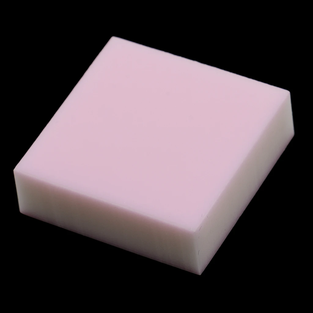 3 Pieces 3cm Square with 1cm Thick Rubber Stamp Carving Blocks Clear For Handmade Stamps DIY Birthday Scrapbooking Card Making