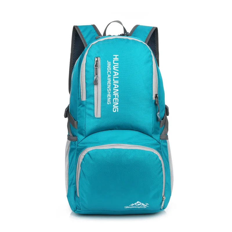 Уличная сумка спортивные складные сумки легкие водонепроницаемые нейлоновые дорожная сумка переносная Рюкзак дышащий унисекс рюкзак - Цвет: Lake blue