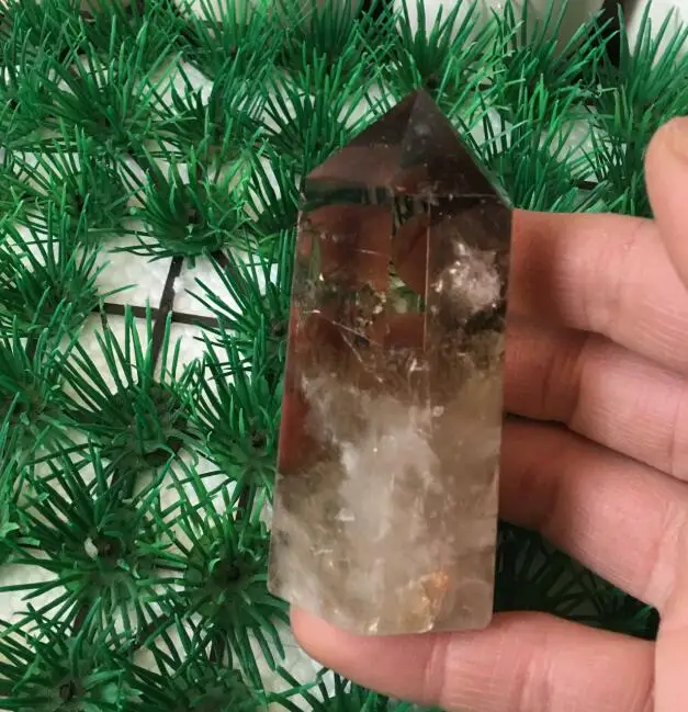 Natural fine Citrine pyramid gemstone art decoration