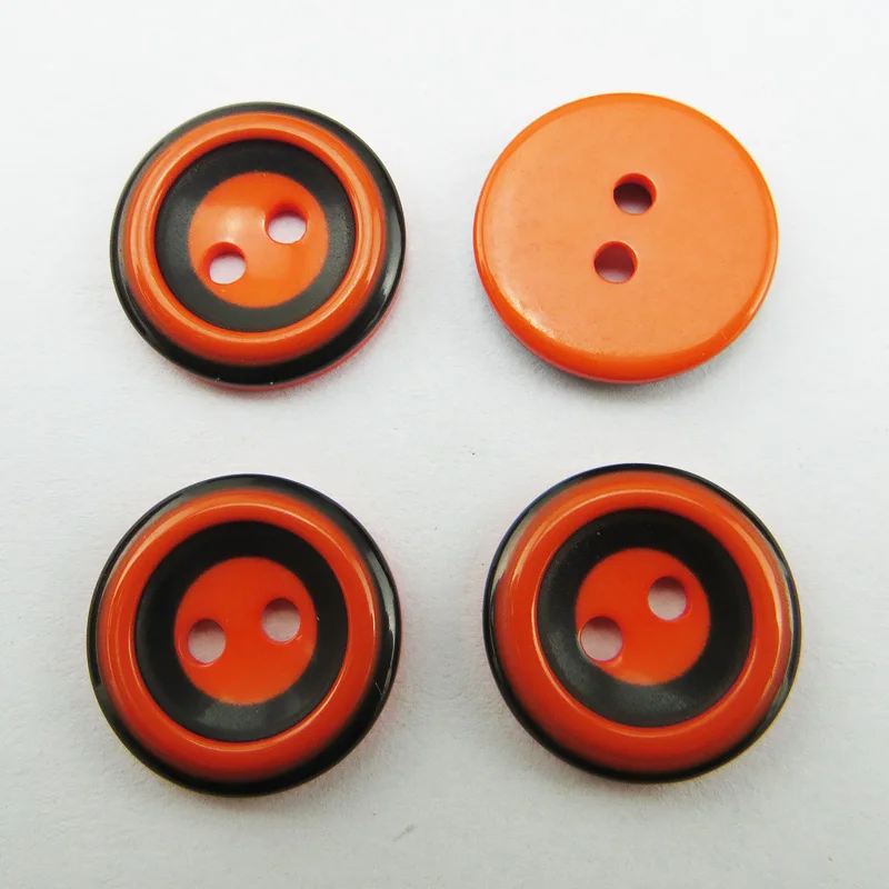 50 шт. 15 мм круглые полимерные мини крошечные пуговицы швейные инструменты декоративные пуговицы скрапбук пуговицы для одежды DIY аксессуары для одежды R-117 - Цвет: Orange