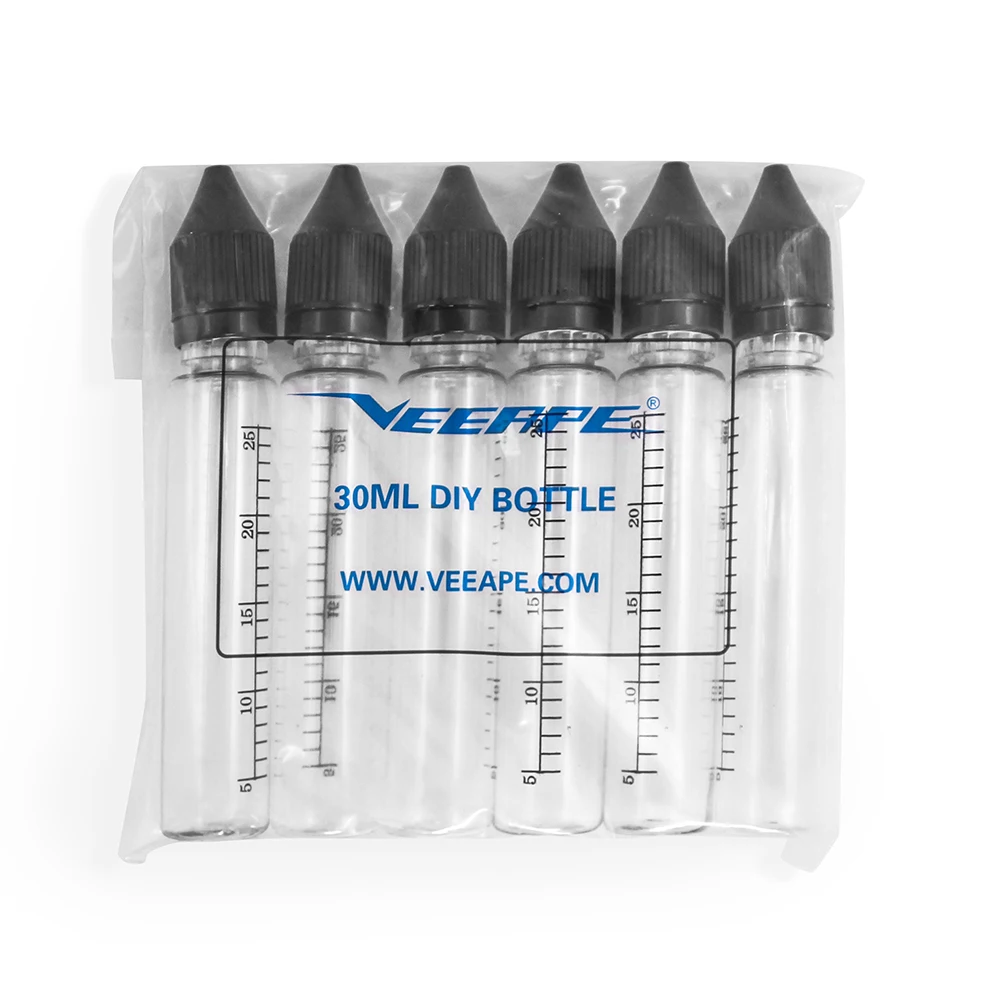 6Pcs Original Veeape e-liquid Bottles 30ml PET 6 In 1 E juice Vape Bottles With Scale For Electronic Cigarette RDA RTA Atomizer (1)