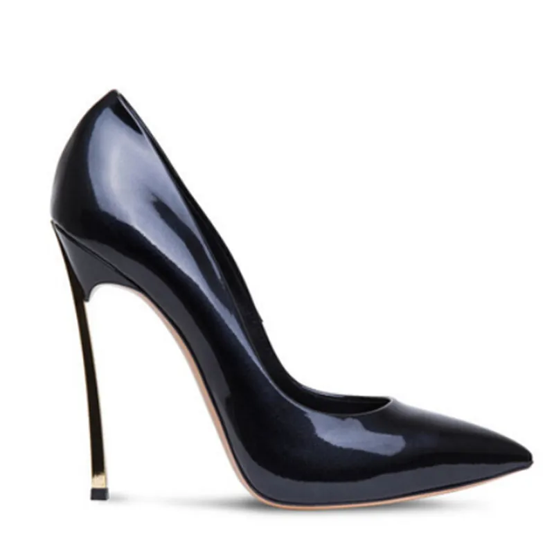 

Women Shoes High Heels Women Pumps Stiletto 12CM Heels Patent Leather Pointed Toe Wedding Small Size Ladies Shoes 34 ,C-6015