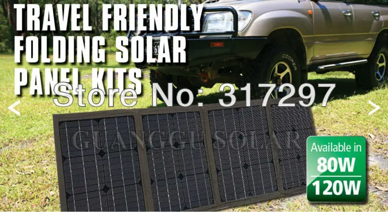 GGX ENERGY 120 Вт портативный RV и Морской Моно складной набор солнечных панелей с 10А