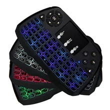 Мини-клавиатура с подсветкой USB 2,4 ГГц Беспроводная воздушная мышь сенсорная клавиатура ручной пульт дистанционного управления для Android tv BOX Smart tv PC