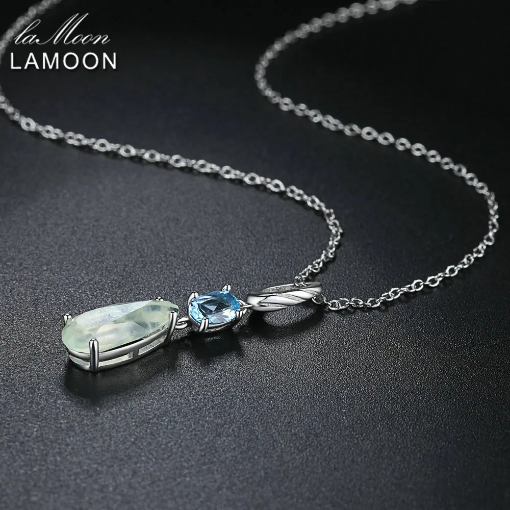 Женская цепочка с натуральным драгоценным камнем Prehnite & Topaz ожерелье из