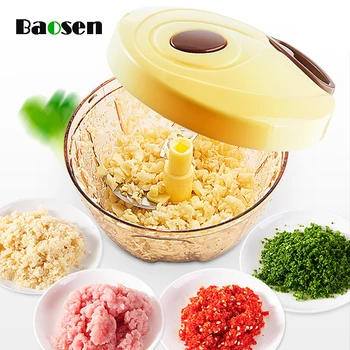 

Baossen Manual Vegetable Chopper Pull String Meat Grinder Hand Pull Mincer Milkshake Blender Fruit Vegetable Tool Kitchen Gadget